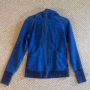 Lululemon Scuba Hoodie Size 8 Dark Blue Full Zip Like New